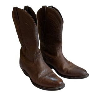 Women’s Brown Leather Western Cowboy Boots Size 8.5M